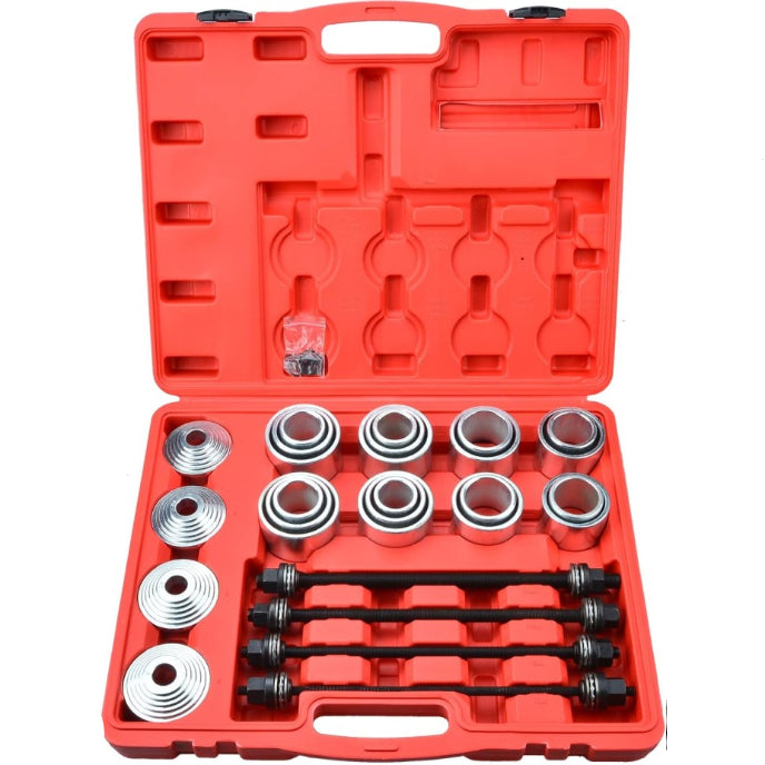 Pressing set with screws for silent blocks, bearings