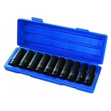 SATRA 1/2" Drive 10-Piece Deep Impact Socket Set — SKU: S-90165