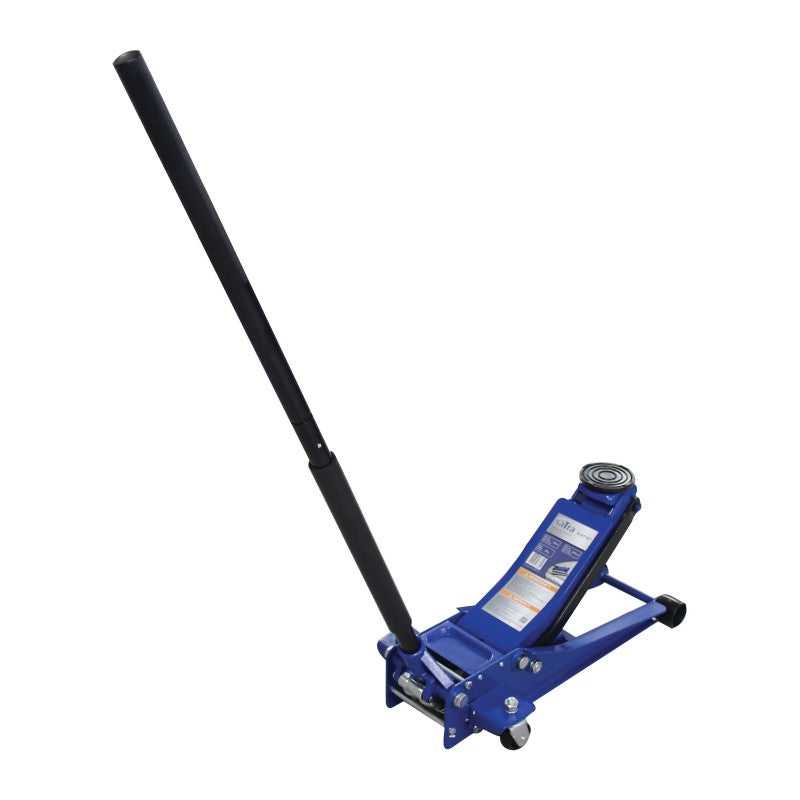 SATRA S-90187 zema profila hidrauliskais domkrats ar trolejbusu (2,5 tonnas)