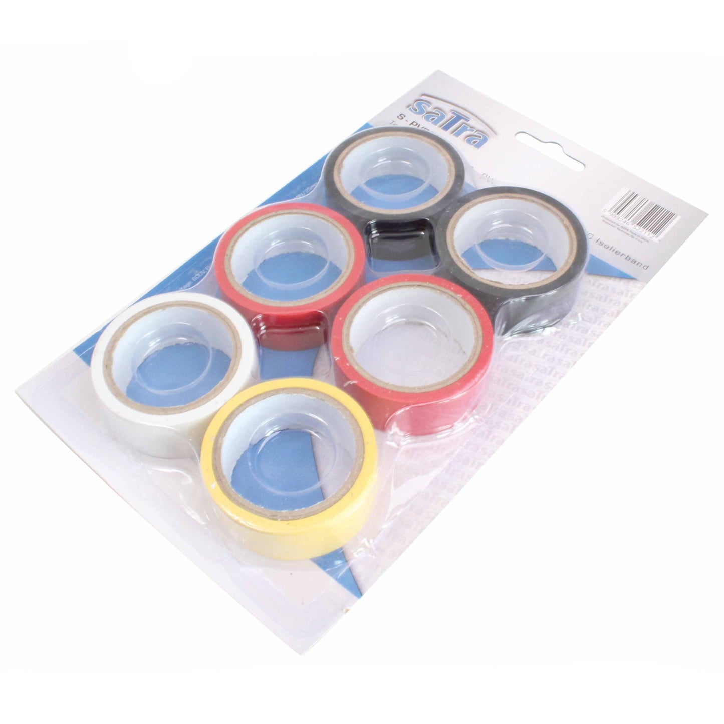 SATRA S-PVC5 krāsaino PVC izolācijas lentu komplekts (19 mm x 5 m, 6 gab.)