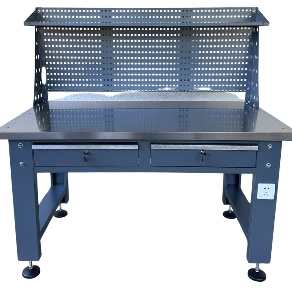 SMART EQUIPMENT Workbench with drawers and shelf + perforated wall SM04