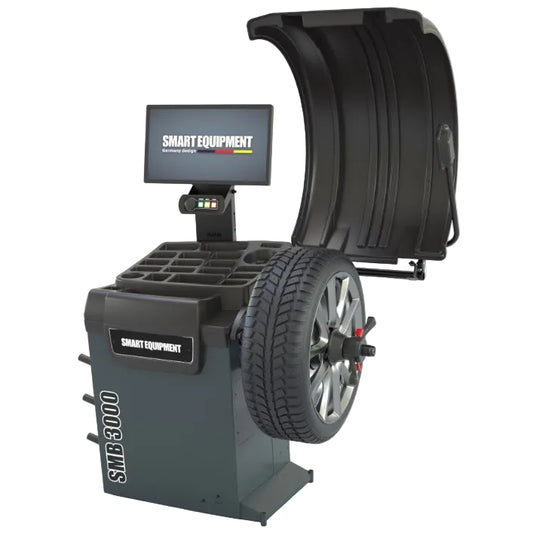 SMB3000 Professional wheel balancing machine with SONAR, LASER POINTER SYSTEM, ELECTROMAGNETIC BRAKE