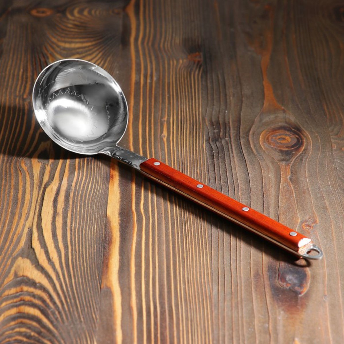 Spoon for Uzbek kazan 40 cm with wooden handle