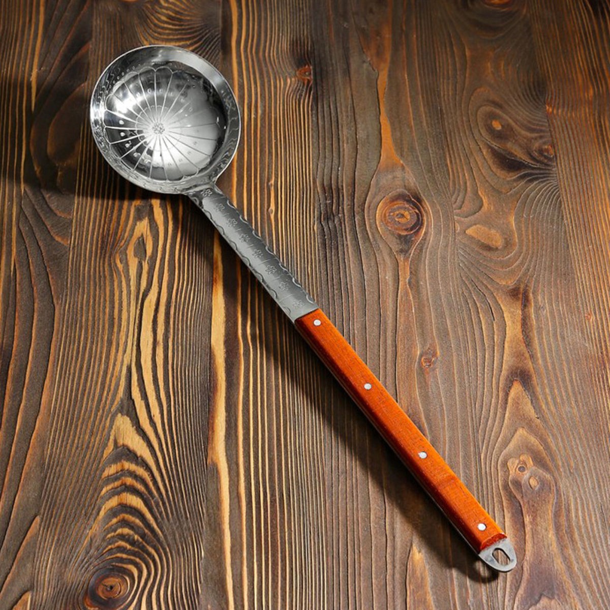 Spoon for Uzbek kazan 64 cm with wooden handle