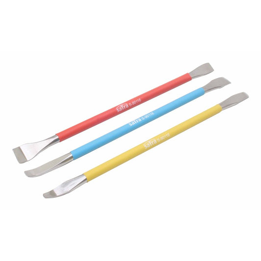 Satra S-90116 Precision Double-Ended Pry Bar Tool Set (3 Pcs, 185 mm)