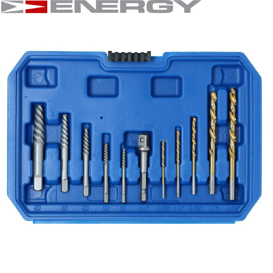 Set of 26 extractors and screwdrivers for damaged screws and nuts NE01152