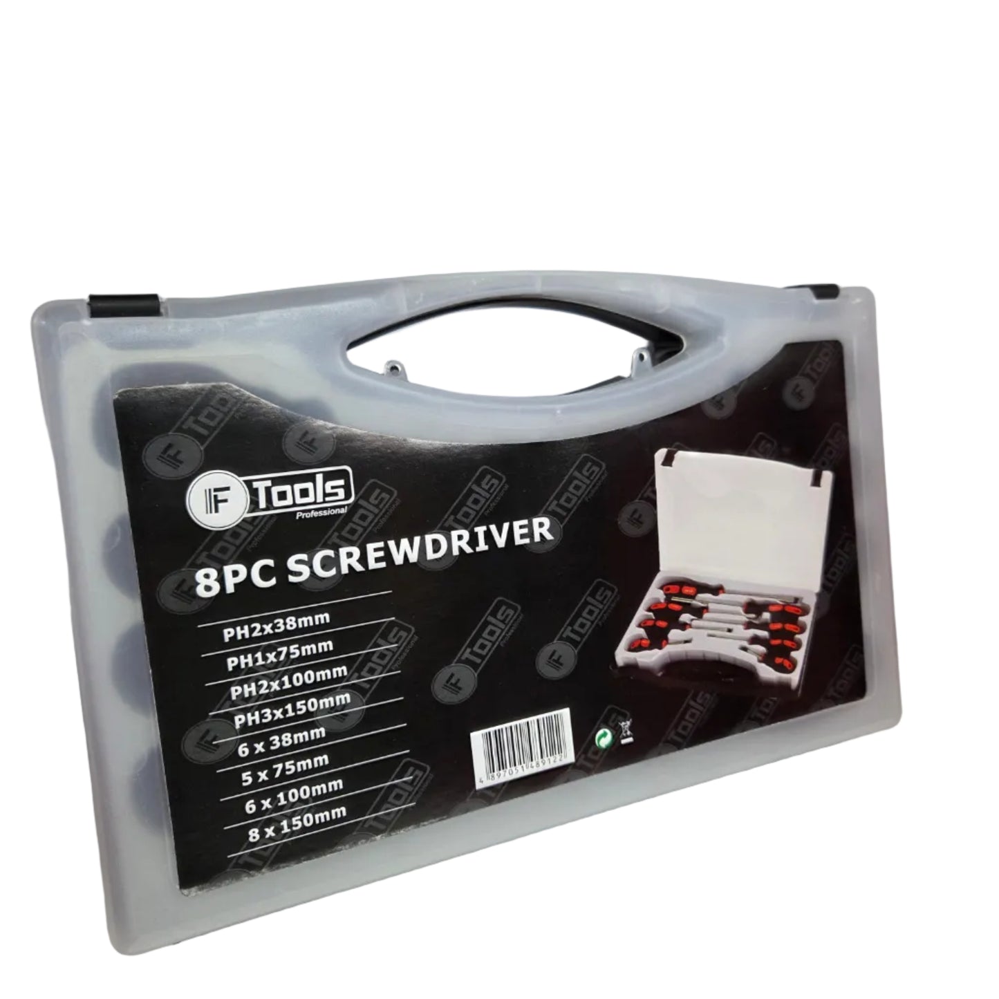 Set of 8 screwdrivers in a case