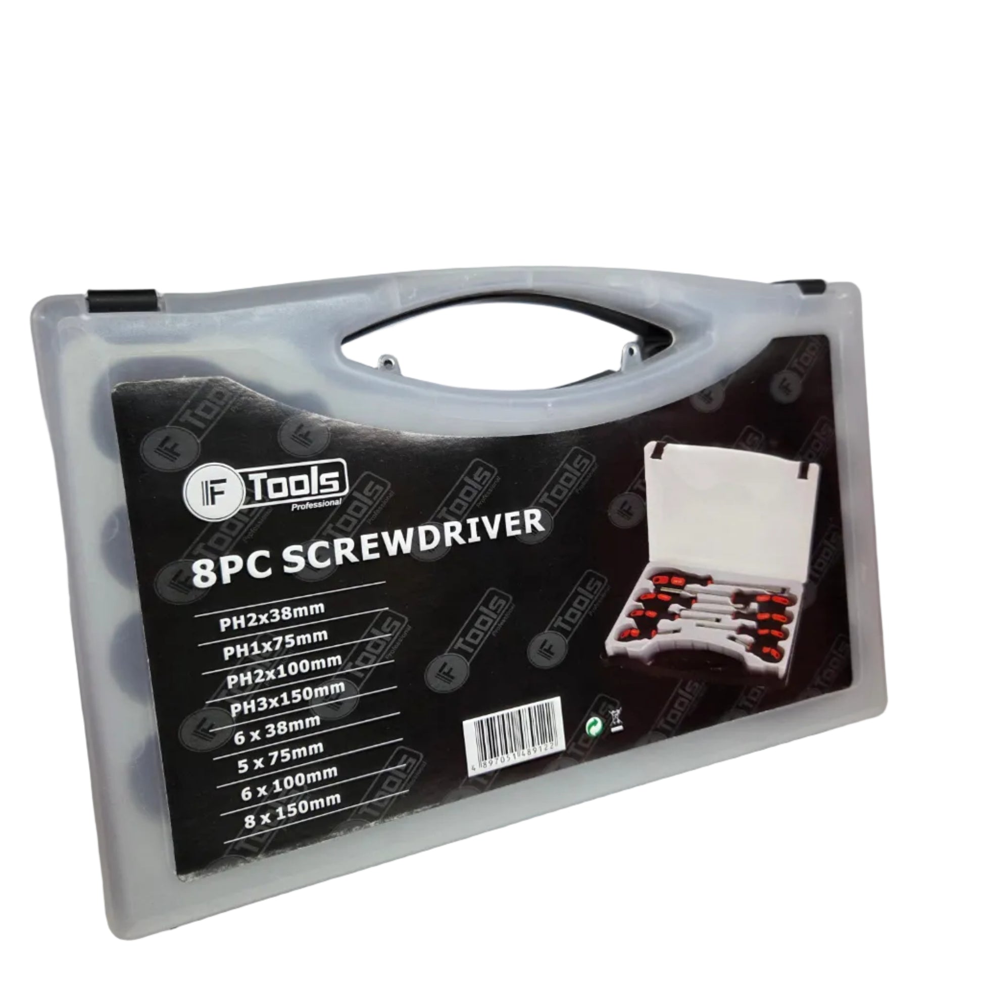 Set of 8 screwdrivers in a case