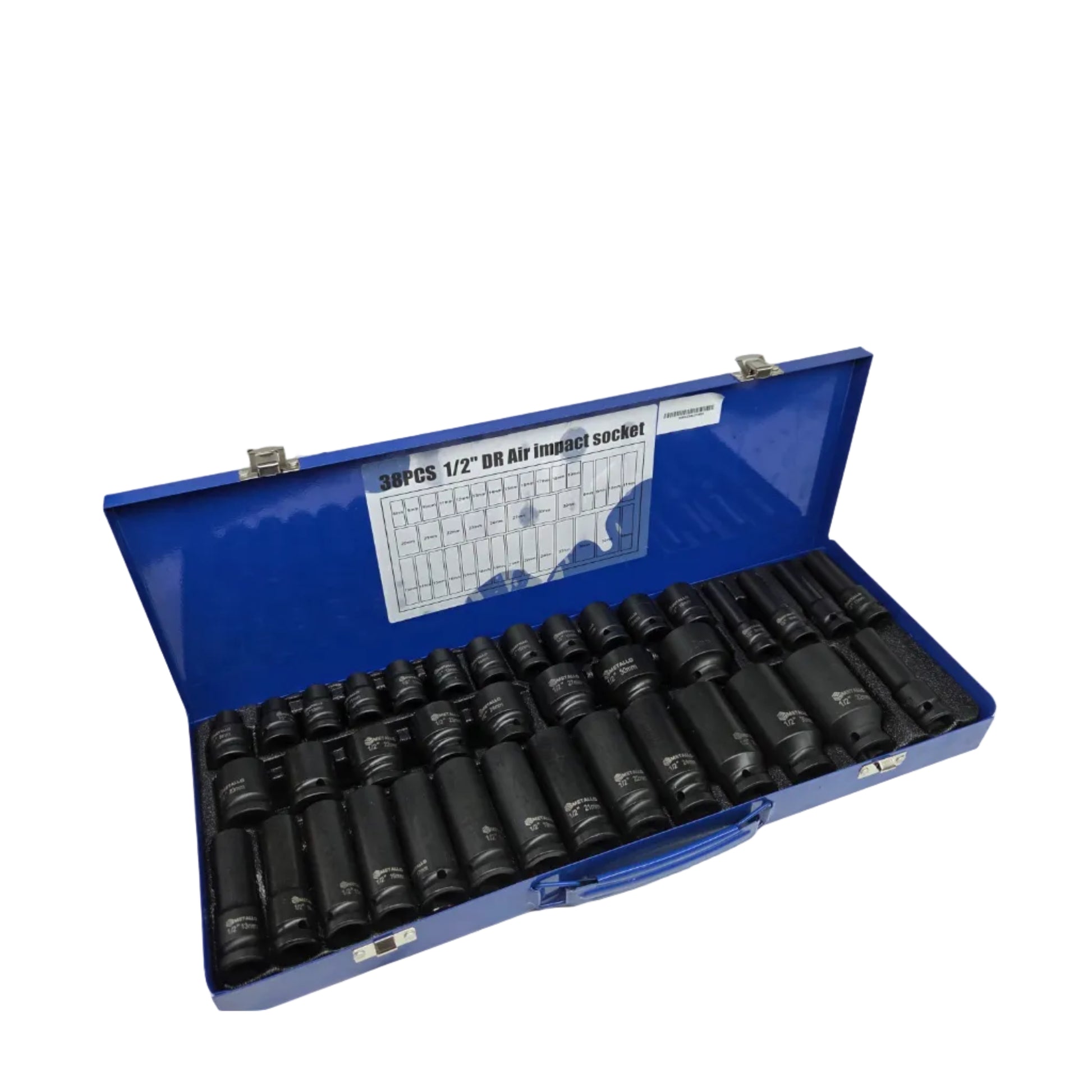 Set of socket heads in a metal case METALLO 38PCS