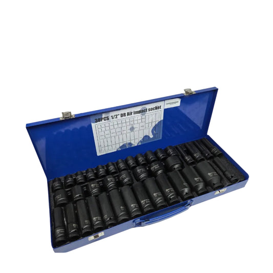 Set of socket heads in a metal case METALLO 38PCS