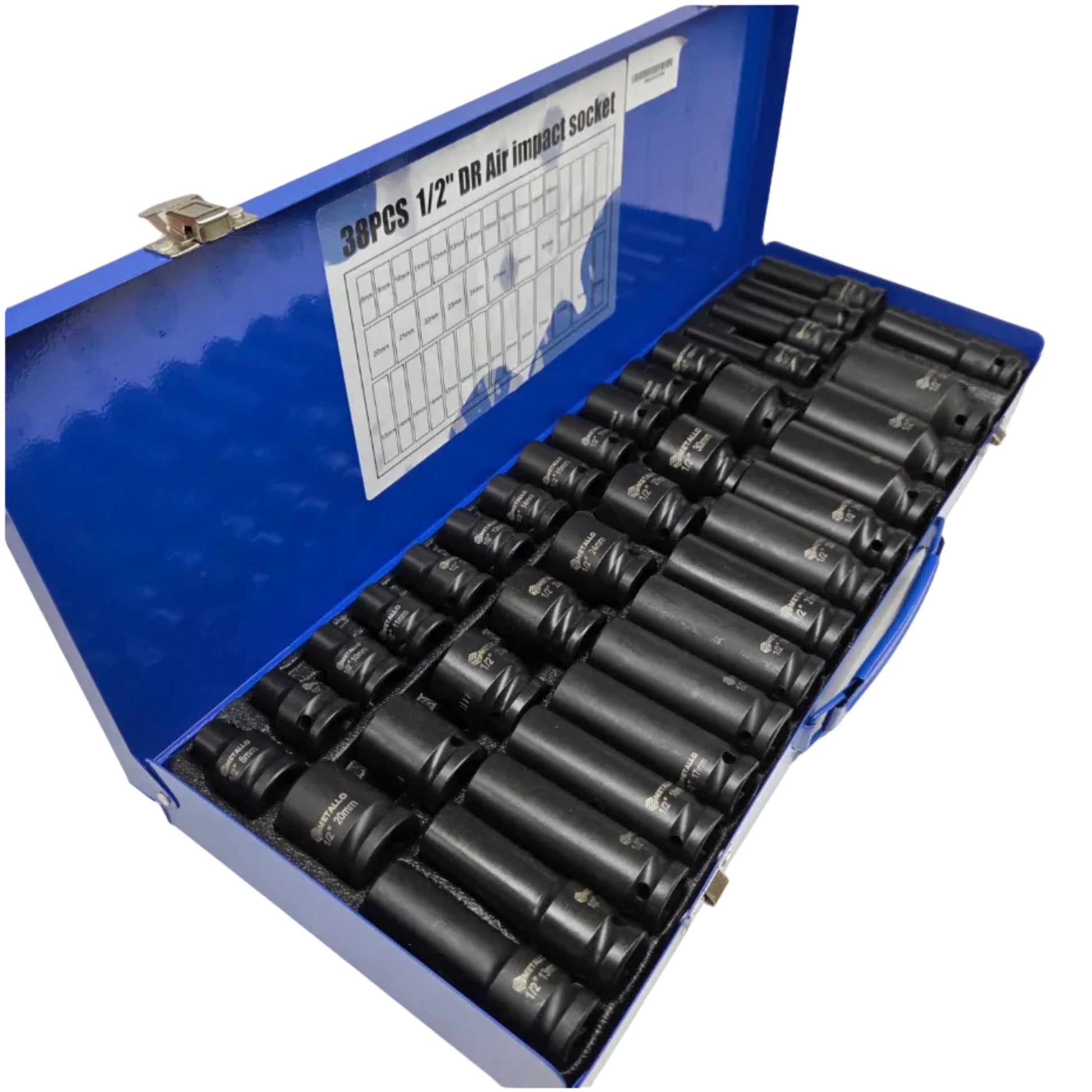 Trieciena galviņu komplekts metāla korpusā 38PCS METALLO