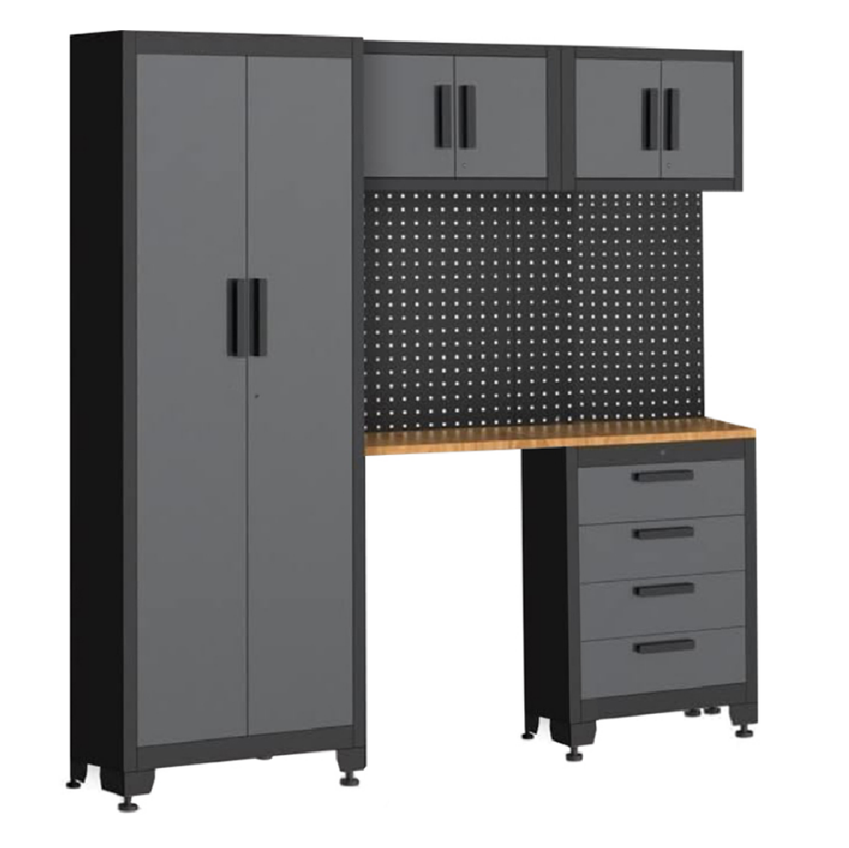 Workshop workbench with cabinets and drawers 17-0003