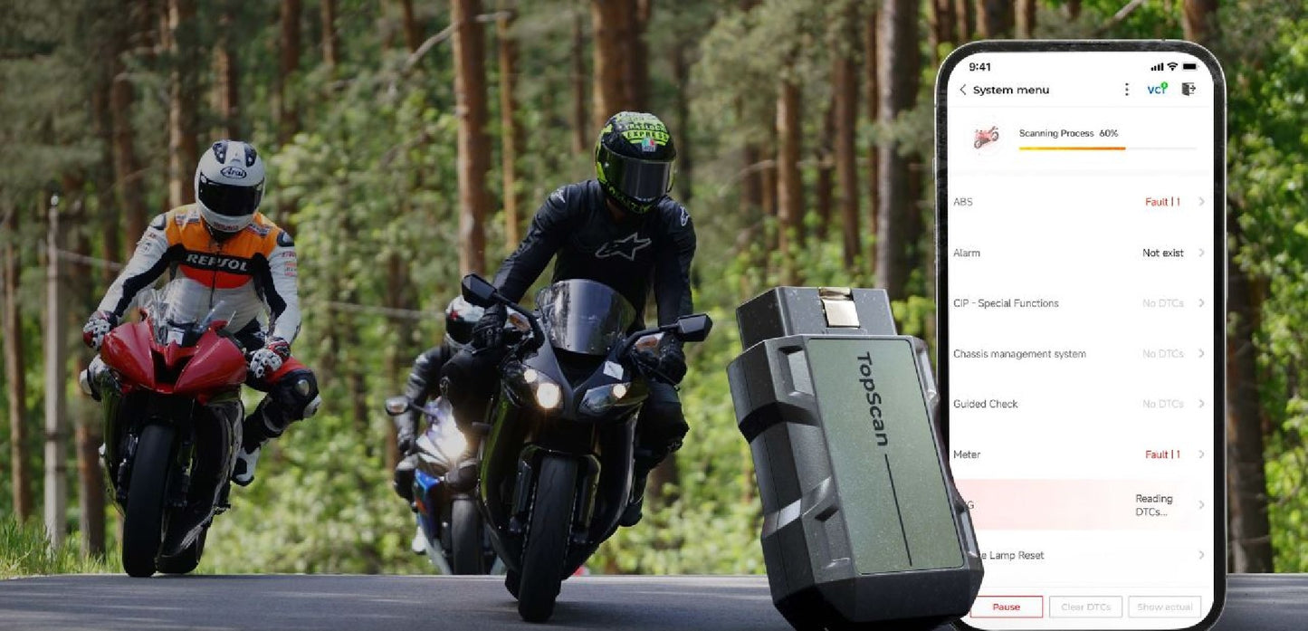 Диагностика мотоциклов по Bluetooth TOPSCAN MOTO