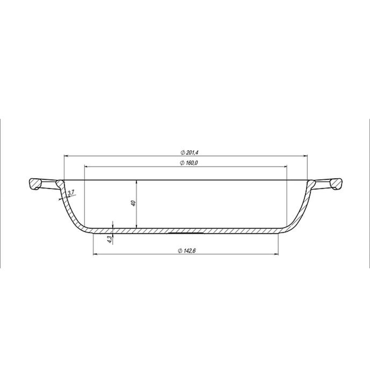 Cast iron frying pan "Maysternya" 20x4 cm with glass lid (T1011C3)