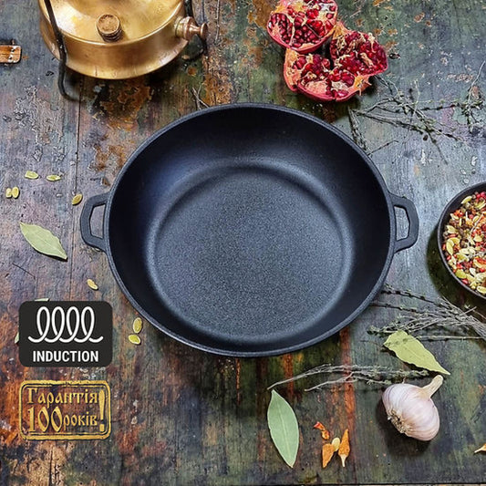 Maysternya cast iron frying pan 28x6 cm (T104)