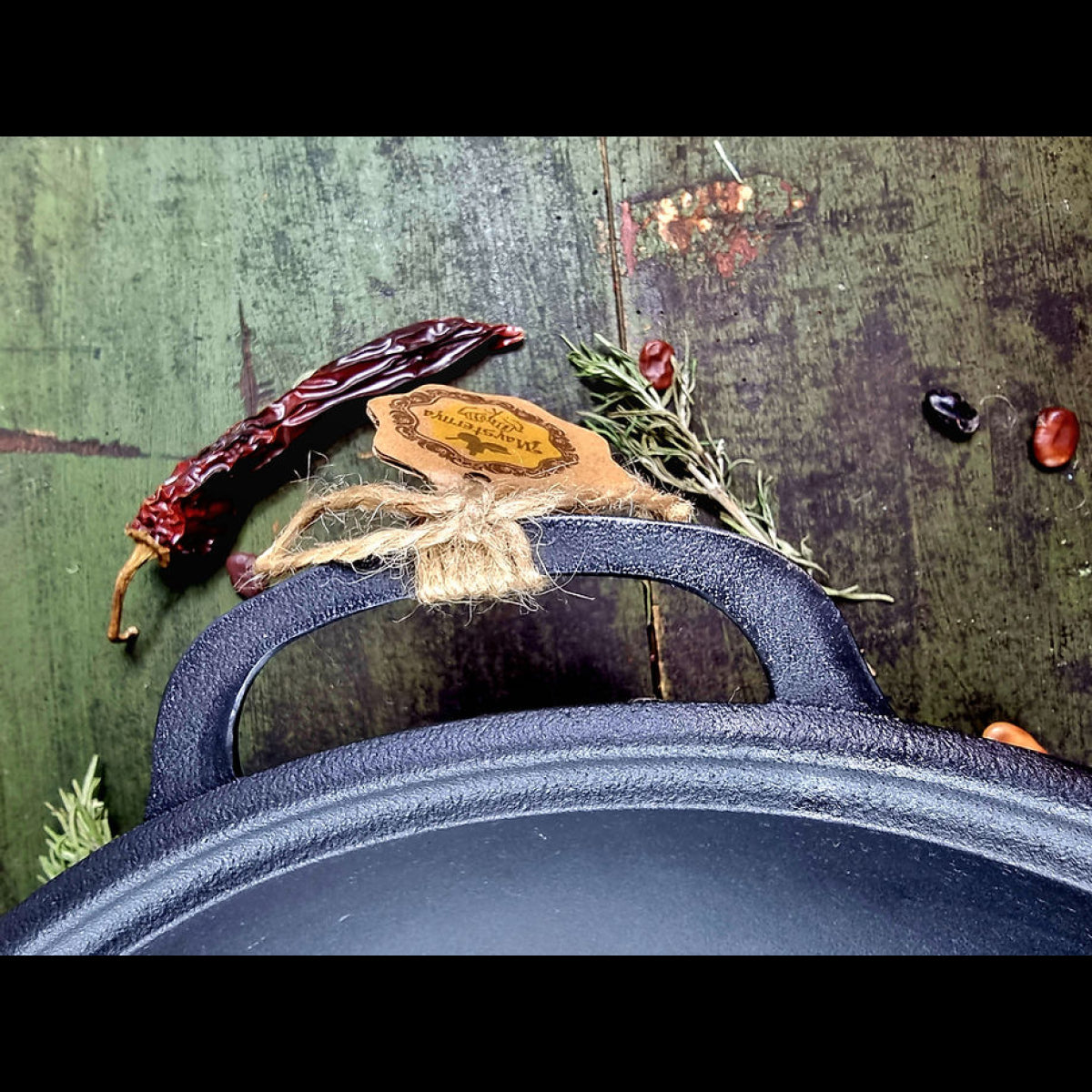 Maysternya cast iron Uzbek wok cauldron 12L, Ø40 cm, weight 12 kg, with a frying pan lid (V12CP)