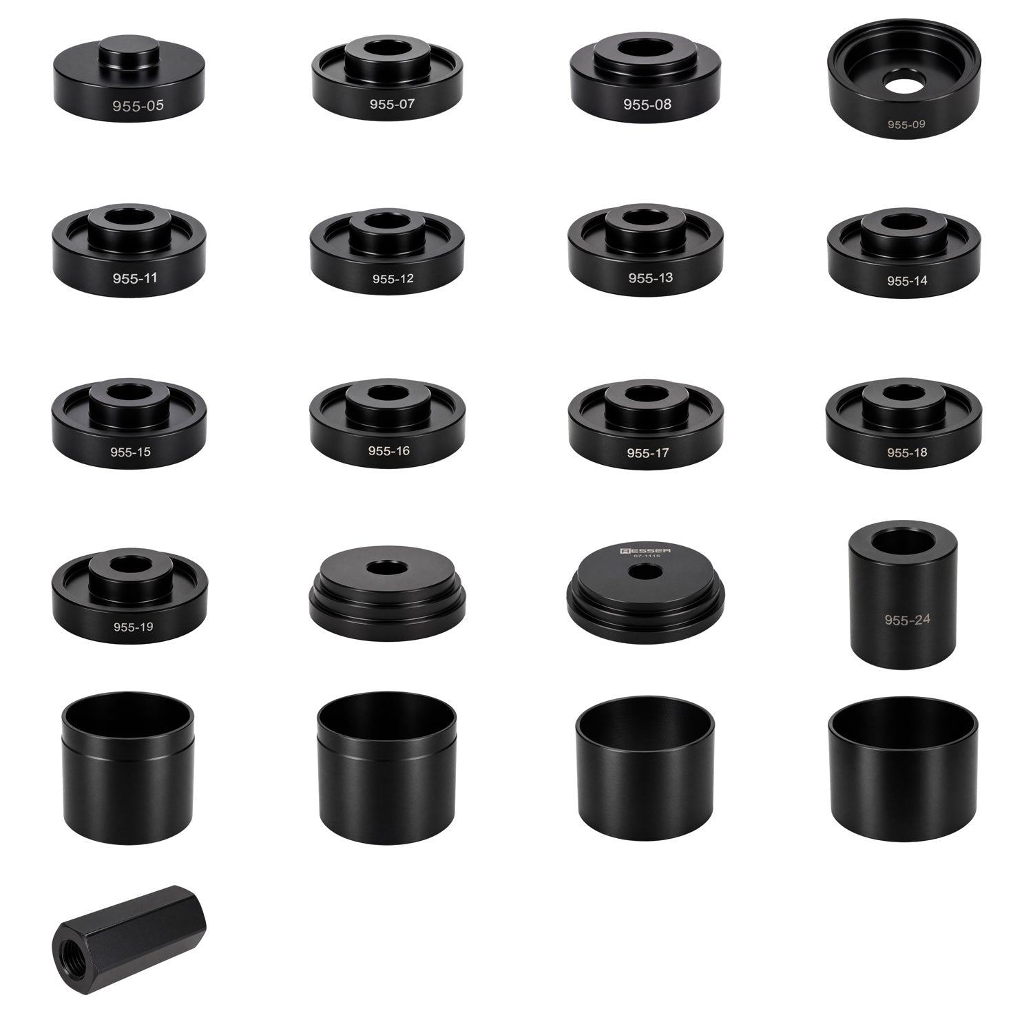 Priekšējā rumbas gultņa novilcējs 50–88 mm, 25 daļu komplekts, Resser