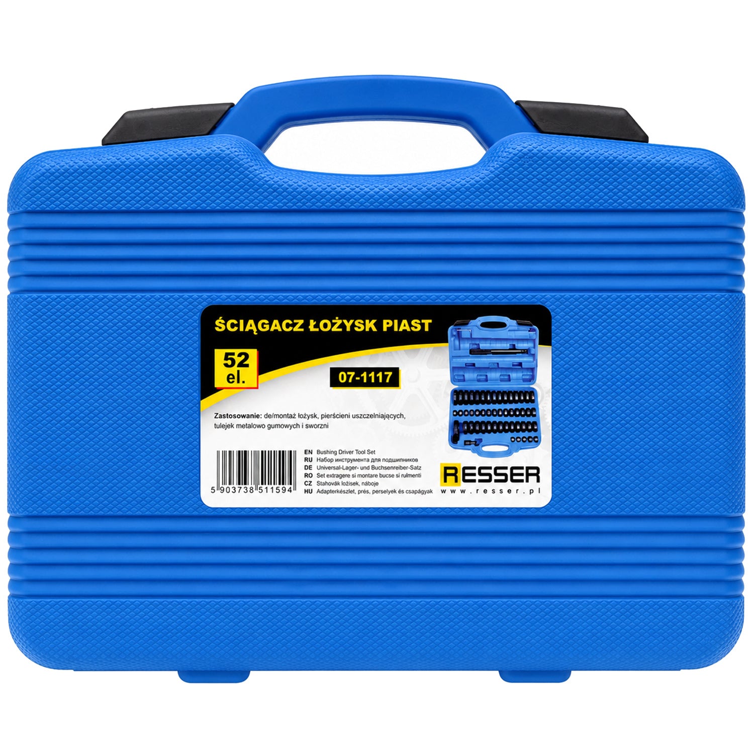 Hub bearing puller 18–65 mm 52-piece set, Resser