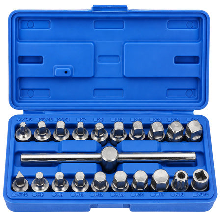 21-piece oil plug socket set