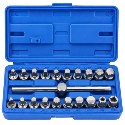 21-piece oil plug socket set