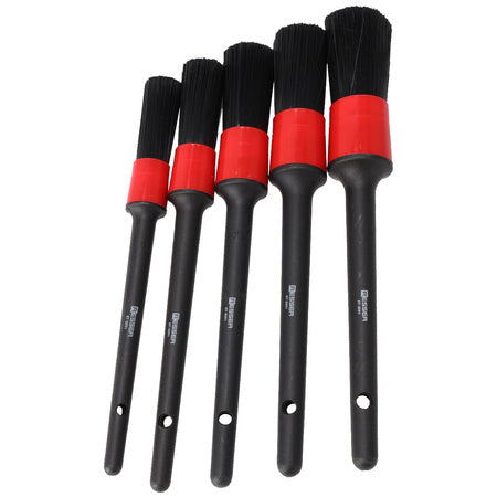 Car detailing and cleaning brushes, 5-piece set