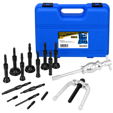Inertia puller for bearings, set of 16 pieces