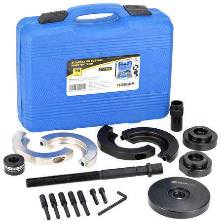 VW bearing and hub puller 72 mm, 16 pieces