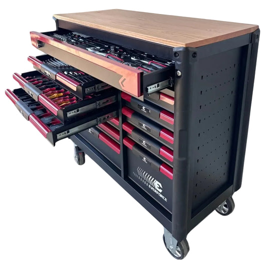 Инструментальная тележка Everforce – 12 ящиков, 11 полных ящиков, 293 предмета, артикул 04-1011