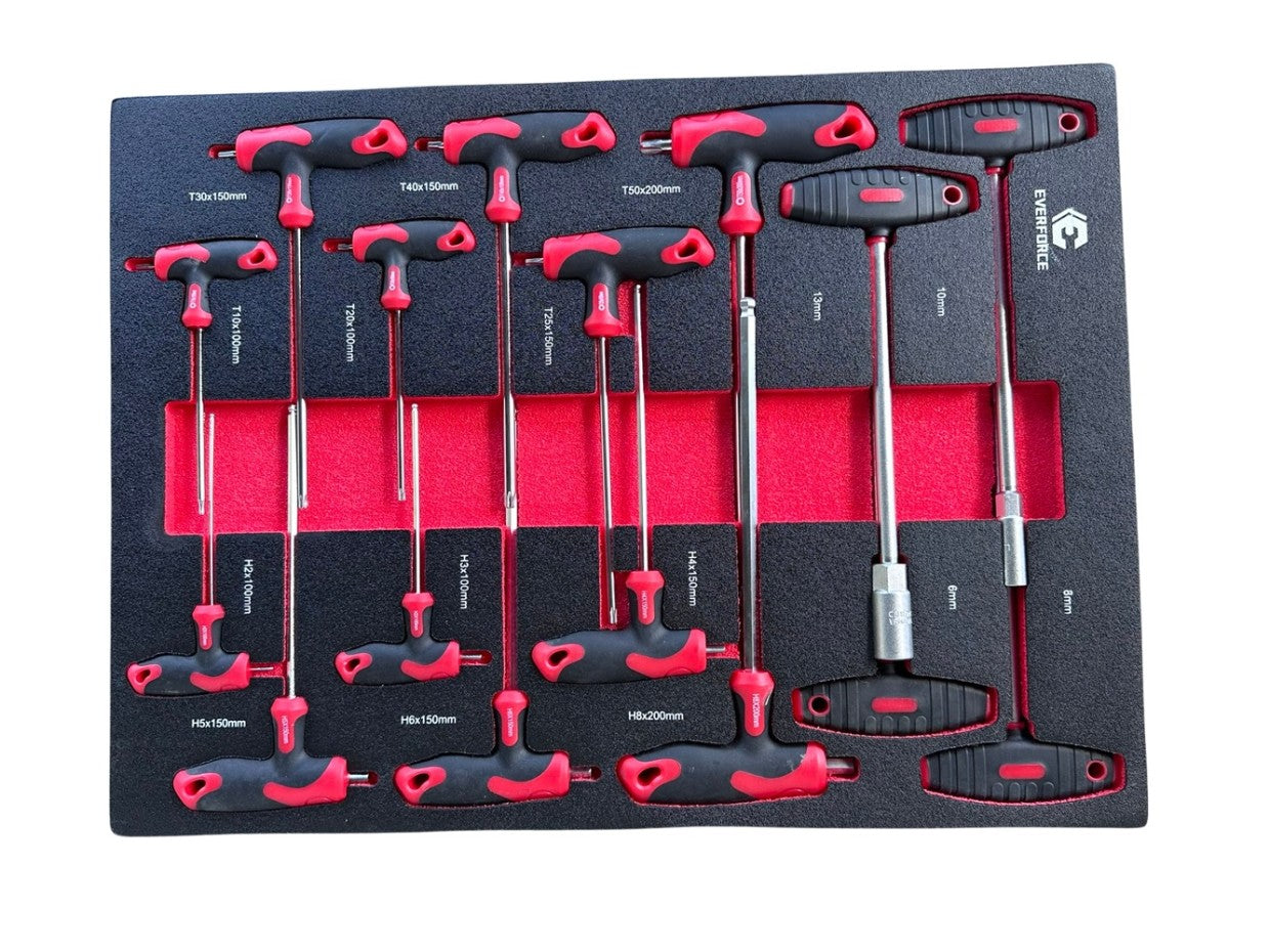 Instrumentu ratiņi Everforce – 12 kastes, 11 pilnas kastes, 293 vienības, artikuls 04-1011