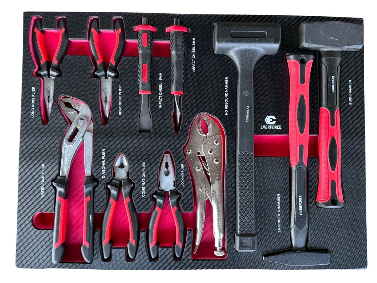 Everforce instrumentu ratiņi - 7 atvilktnes, 7 pilnas atvilktnes, 226 gabali, 04-1010, Pērciet Rīgā instrumentu komplektu: sprūdrata atslēgas, uzgaļi, uzgaļi, skrūvgrieži