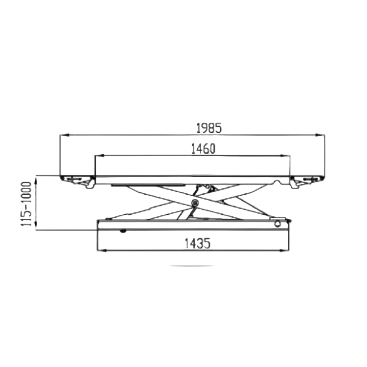 EVO-3000E Scissor Mobile Lift with Automatic Locking