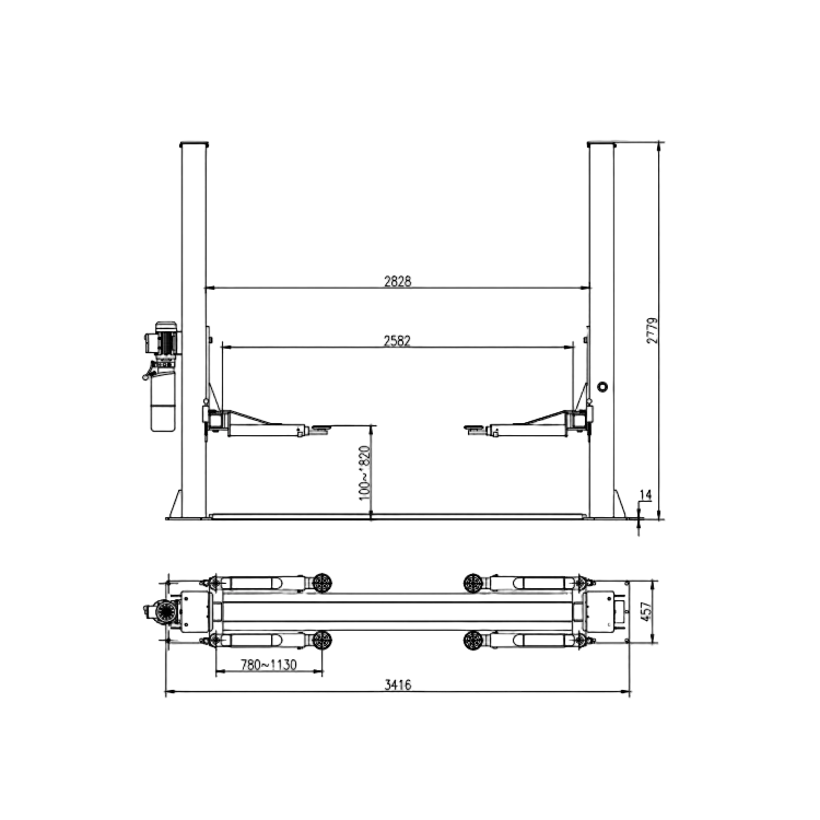 EVOLUTION SM-4000 2-post lift 4000kg 230/400V