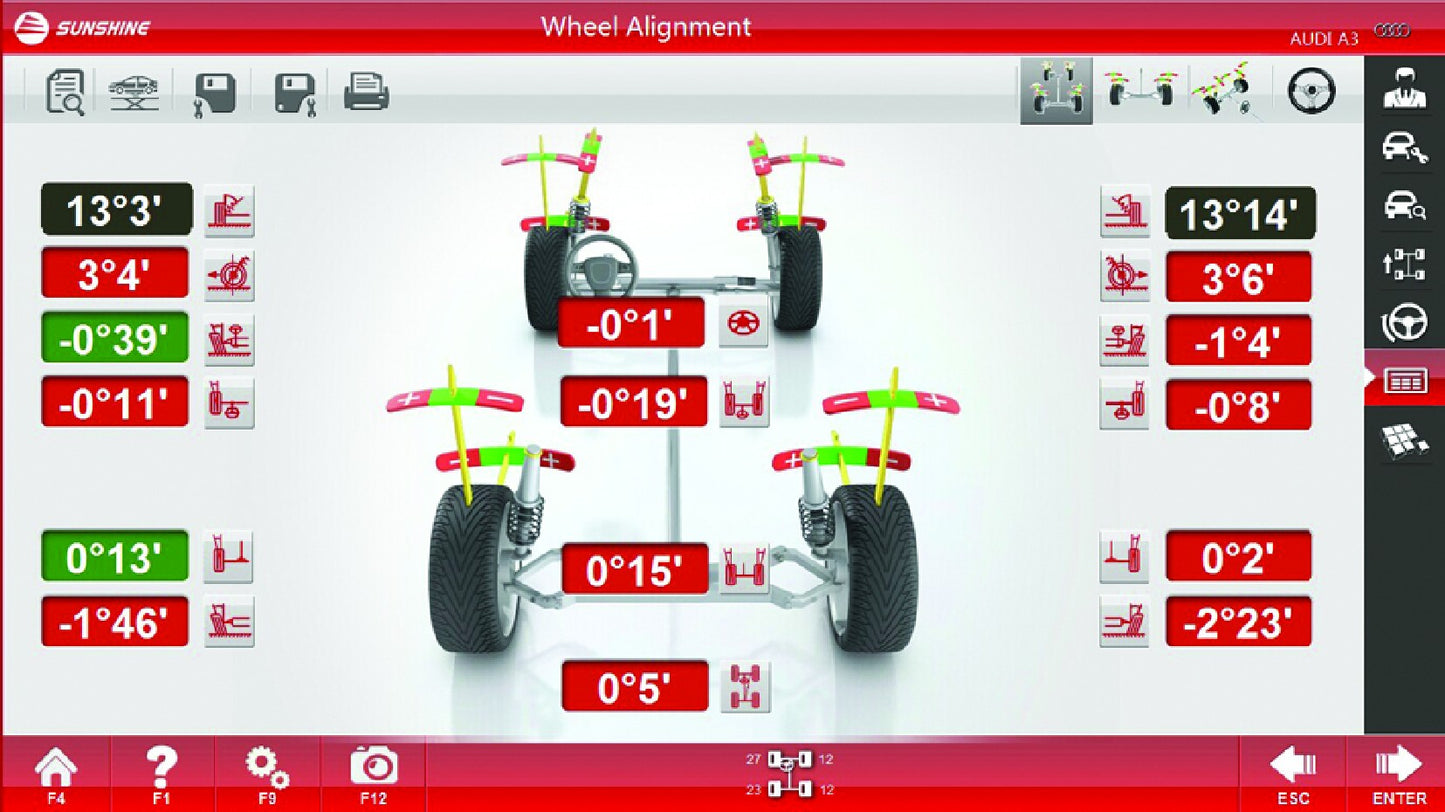 Настенный стенд для регулировки развала-схождения GeoMaster 9000 3D Technology
