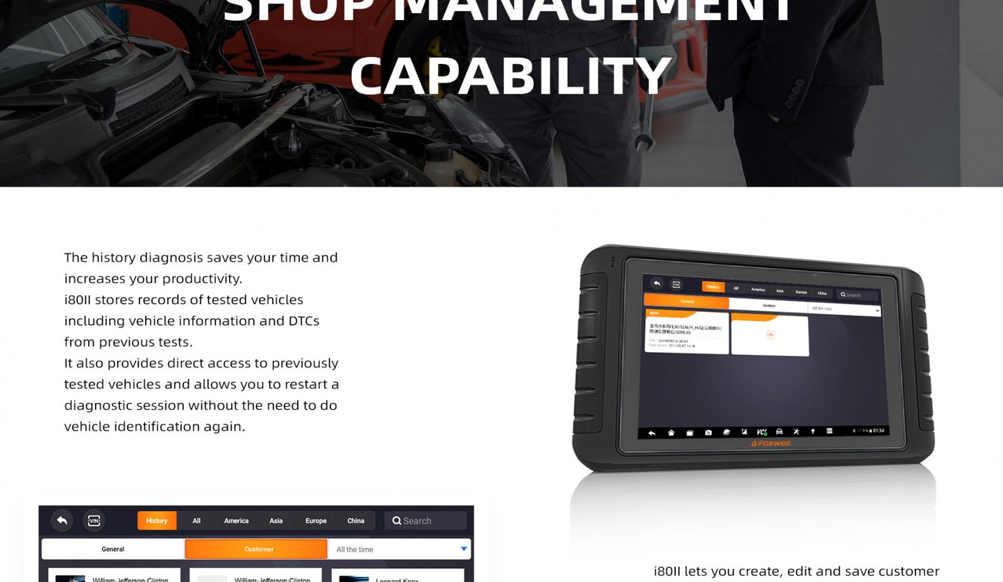 i80TS+TPMS Премиальная диагностическая платформа Foxwell
