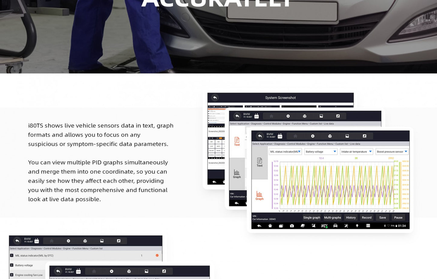 i80TS+TPMS Премиальная диагностическая платформа Foxwell