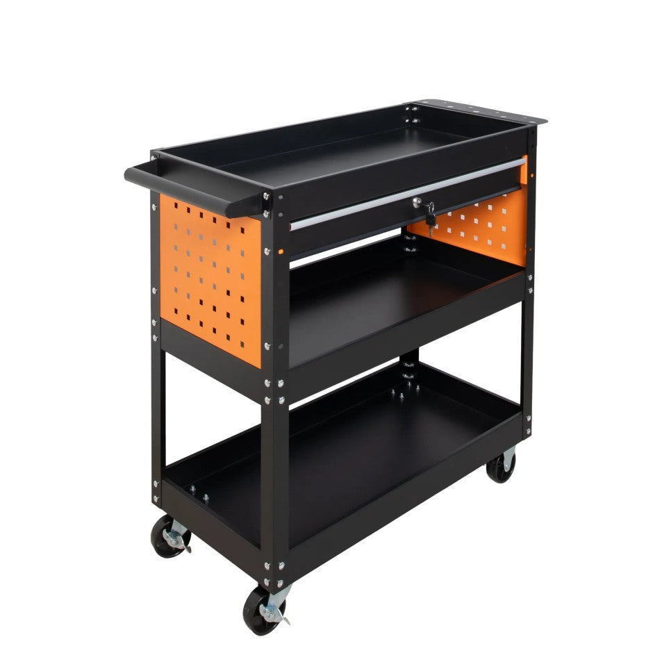 Tool trolley with 3 shelves and drawer 03-1362