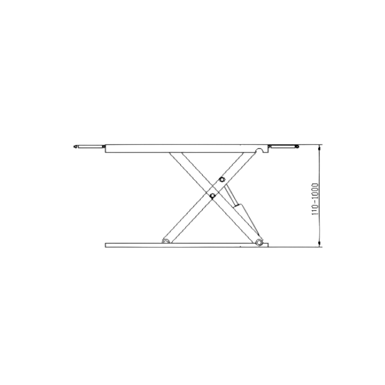Мобильный ножничный подъемник JH-3500SE с автоматическими фиксаторами.