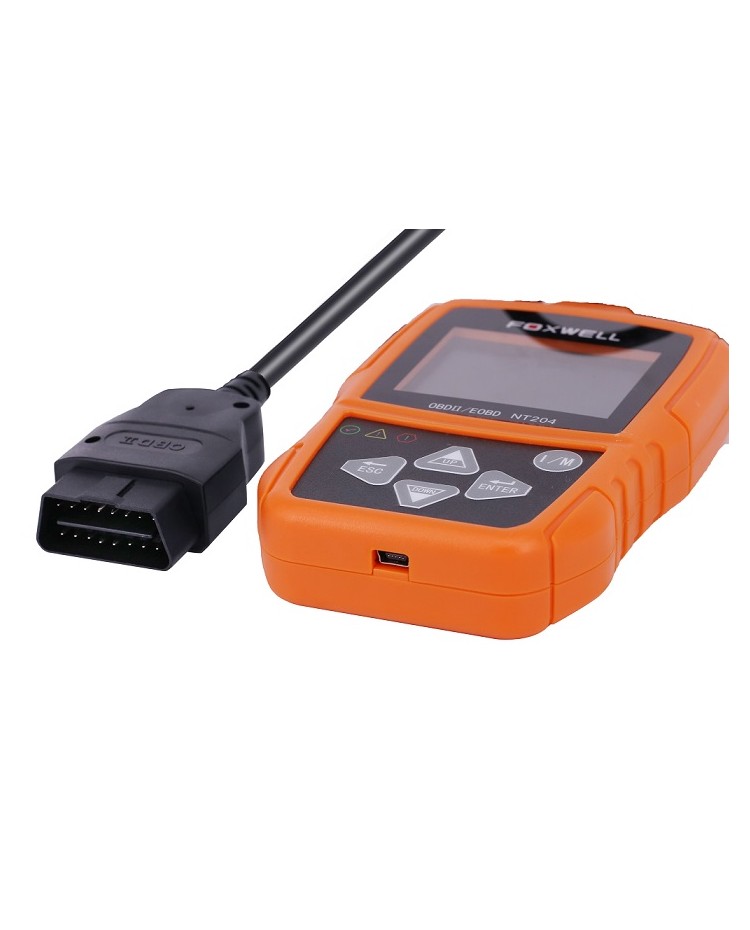 OBDII/EOBD kļūdu, parametru un kodu lasītājs Foxwell NT204 ar krāsu ekrānu