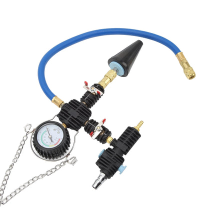 A set of tools for vacuum filling the cooling system, filling the coolant, a set of tools for filling the radiator with coolant