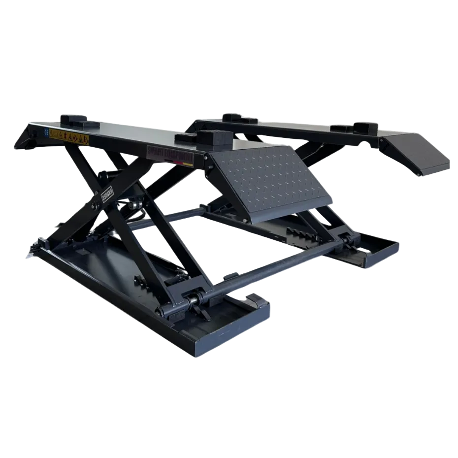 SM-3500E Mobile scissor lift with automatic locking