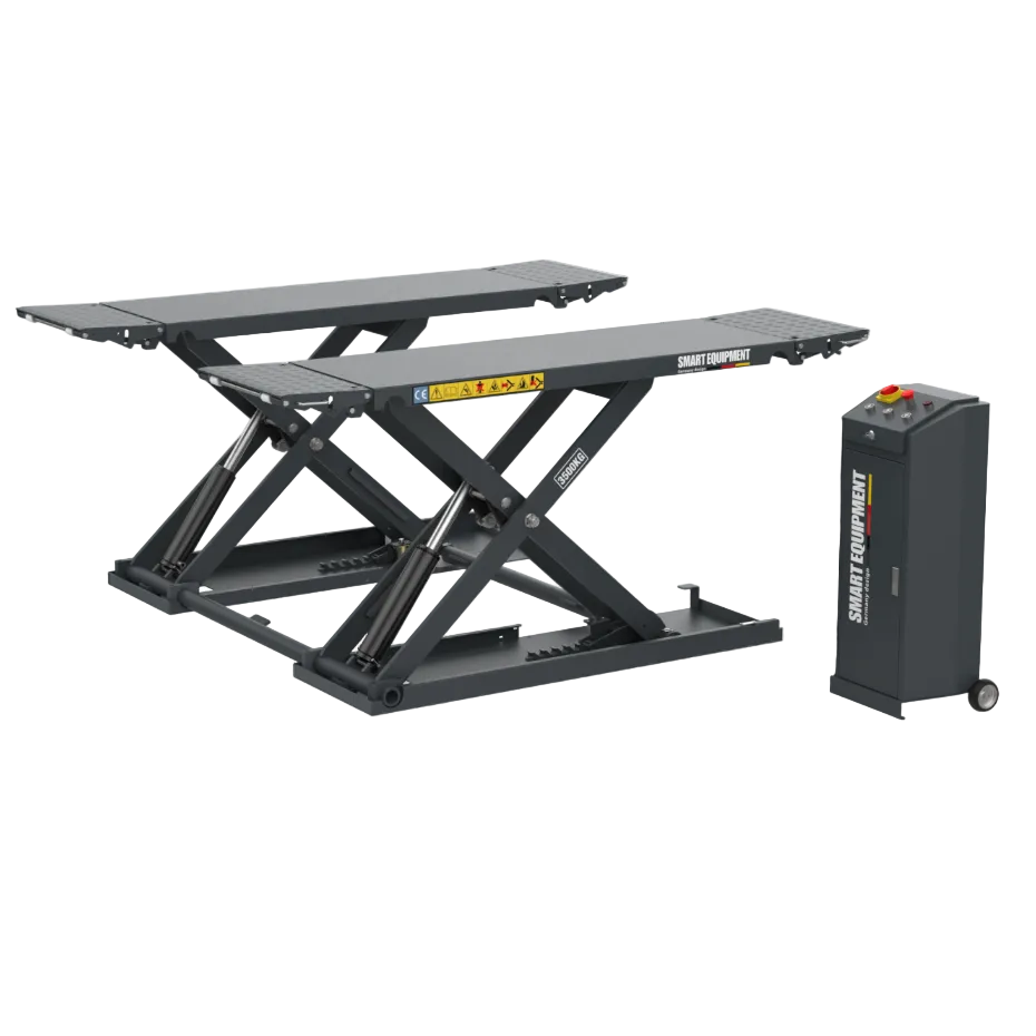 SM-3500E Mobile scissor lift with automatic locking