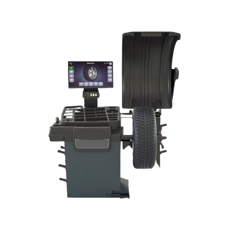 SMB9000P Super professional wheel balancing machine with PNEUMATIC LOCK, LASER POINTER SYSTEM, ELECTROMAGNETIC BRAKE