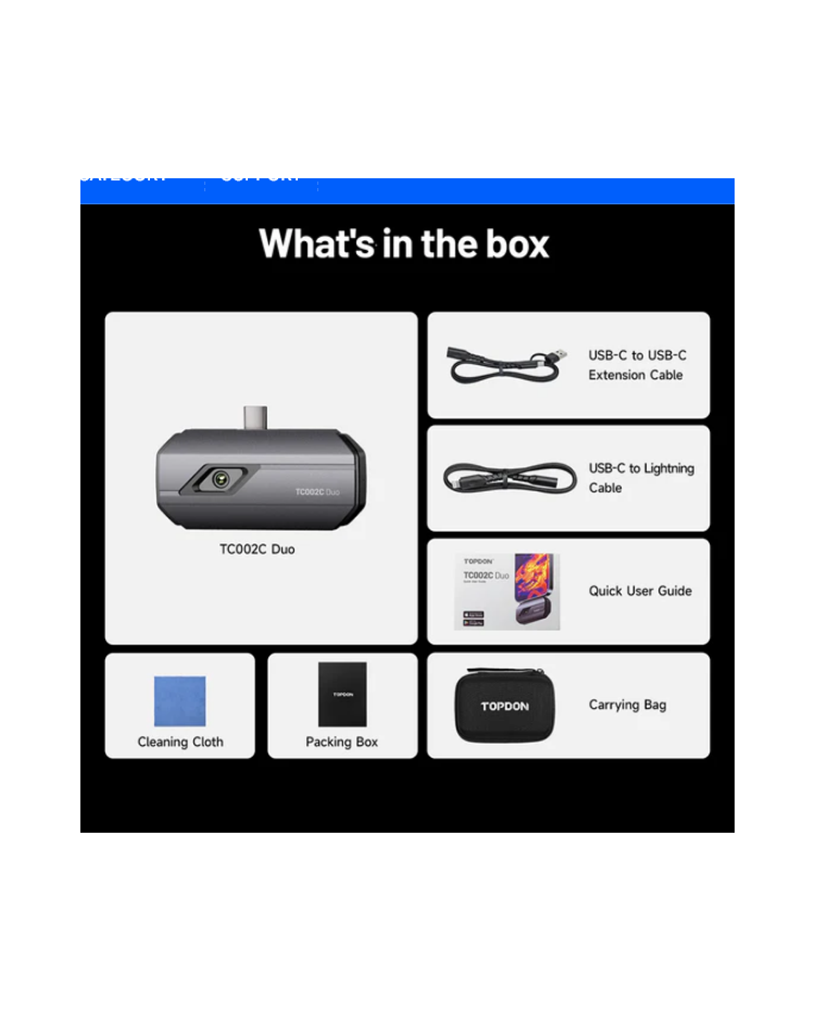 TC002C Duo "Thermal Imager USB-C for iPhone and Android Devices"